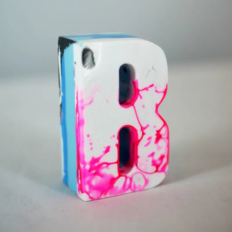 3D Fiberglass Resin Letters B